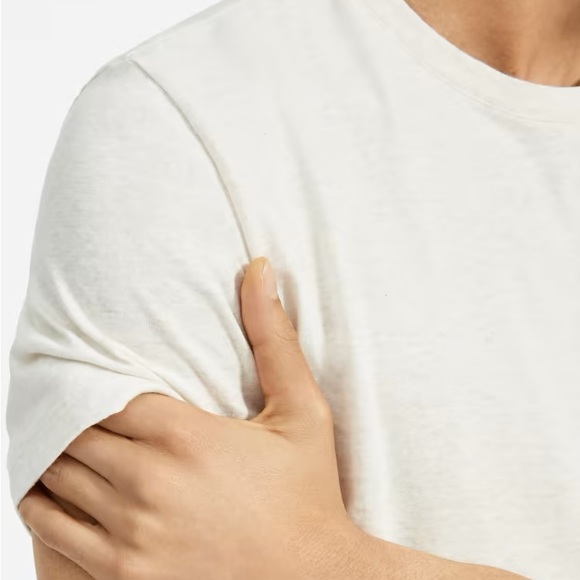 *NWT* Everlane The Organic Cotton Crew Tee Uniform Heather Oatmeal XXL - Picture 3 of 10